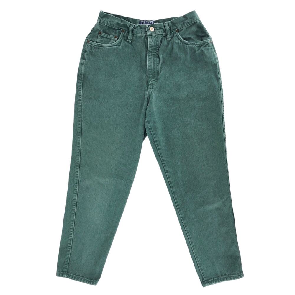 90s green high waisted jeans 1990s vintage